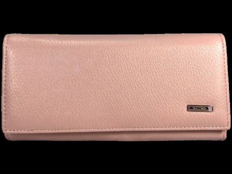 Женский кошелек из экокожи, розовый, с кнопочным замком Женский кошелек из экокожи, розовый, с кнопочным замком
