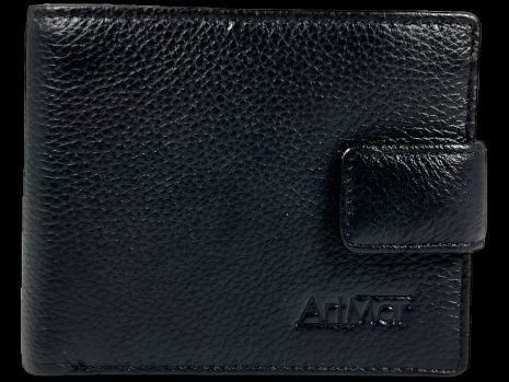 Чоловічий шкіряний гаманець чорного кольору