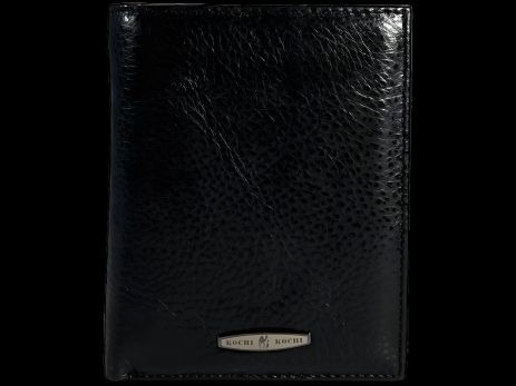 Чорний середній елегантний чоловічий гаманець