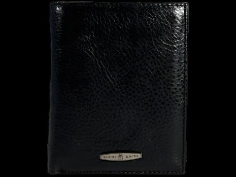 Чорний середній елегантний чоловічий гаманець