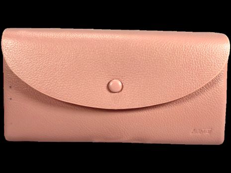 Женский кошелек с экокожи, розовый, 4 отделения для купюр