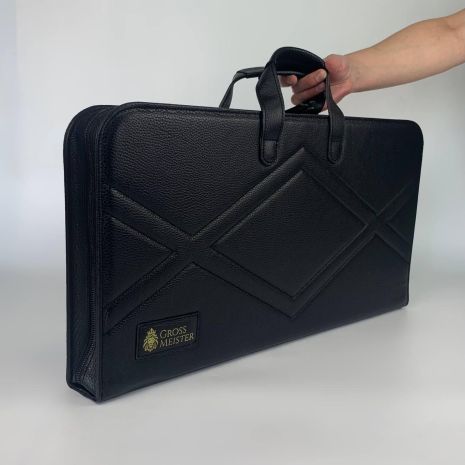 Шкіряна сумка-чохол для гри нарди 60x30x8см