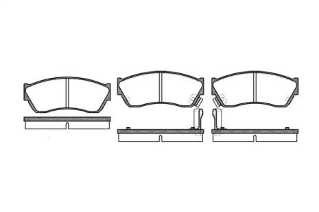 Комплект тормозных колодок, дисковый тормоз TATA INDIGO, GEO METRO, REMSA (014722)