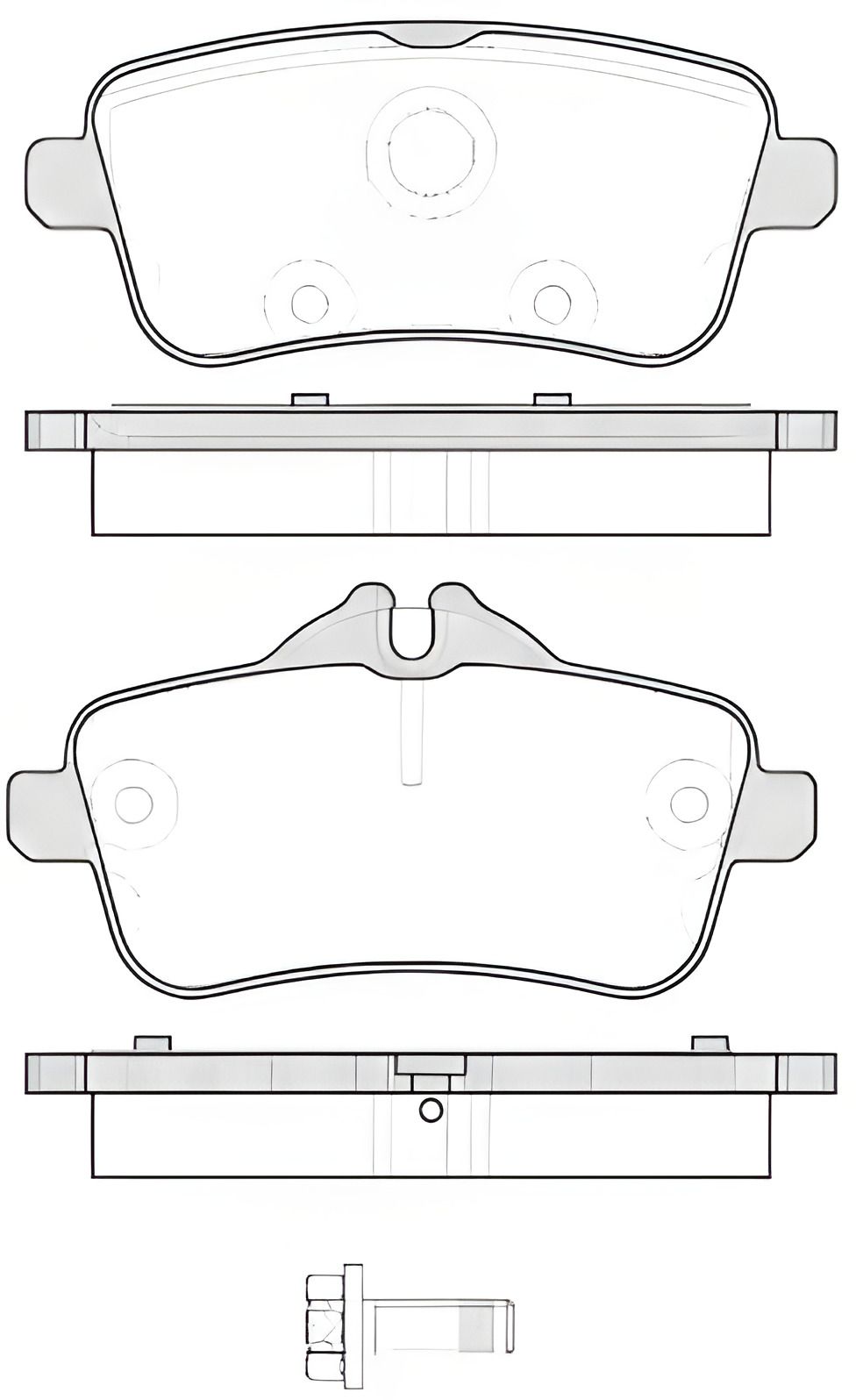 Задні гальмівні колодки WOKING, W166/X166 11- (TRW) (P1403300) Задні гальмівні колодки WOKING, W166/X166 11- (TRW) (P1403300)