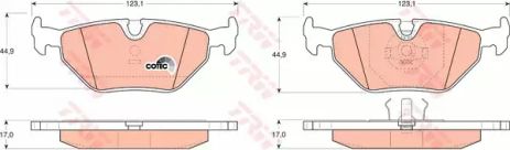 Комплект гальмівних колодок, дискове гальмо BMW Z3, ​​TRW (GDB917)