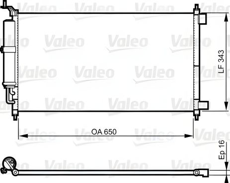 Конденсор кондиционера для NISSAN JUKE, VALEO (814221)