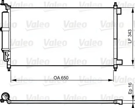 Конденсор кондиционера для NISSAN JUKE, VALEO (814221)