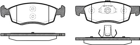 Дисковые тормозные колодки комплект RENAULT LOGAN, DACIA LOGAN, REMSA (017232)