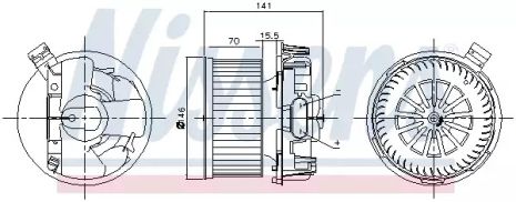 Вентилятор салона NISSAN NV200, NISSAN MICRA/NOTE, NISSENS (87209)