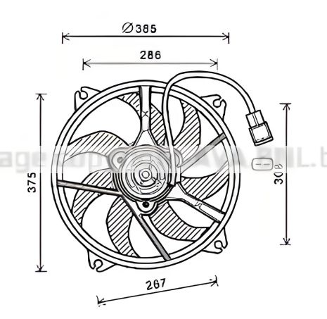 Моторный охлаждающий вентилятор CITROËN C4, BERLINGO/PEUGEOT PARTNER (96-) AVA COOLING (PE7556) Моторный охлаждающий вентилятор CITROËN C4, BERLINGO/PEUGEOT PARTNER (96-) AVA COOLING (PE7556)