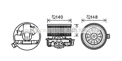 Салонний вентилятор NISSAN MICRA/NOTE, AVA COOLING (DN8383)
