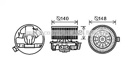 Вентилятор салона NISSAN MICRA/NOTE, AVA COOLING (DN8383)