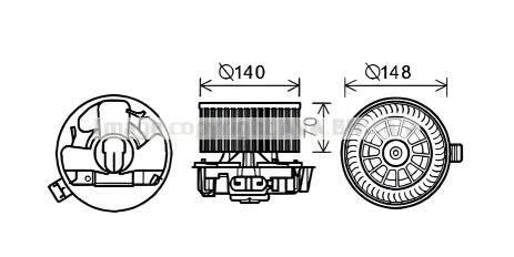 Вентилятор салона NISSAN MICRA/NOTE, AVA COOLING (DN8383) Вентилятор салона NISSAN MICRA/NOTE, AVA COOLING (DN8383)