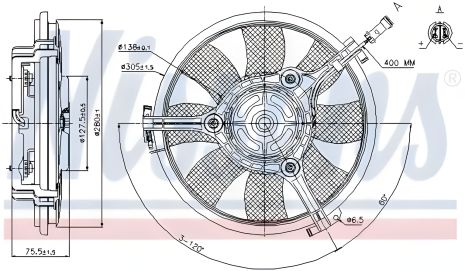 Вентилятор для охолодження двигуна VW PASSAT, AUDI A4, NISSENS (85691) Вентилятор для охолодження двигуна VW PASSAT, AUDI A4, NISSENS (85691)