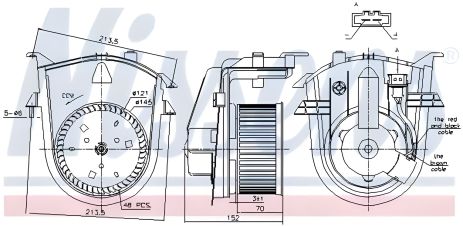 Вентилятор салону VW POLO, SEAT, NISSENS (87176) - Climate Control Fan