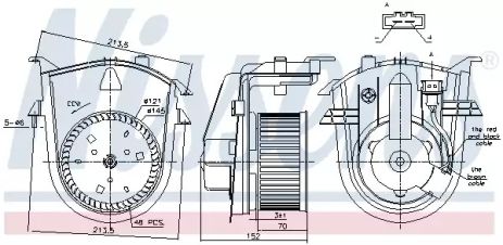 Вентилятор салона VW POLO, SEAT CORDOBA, NISSENS (87176)