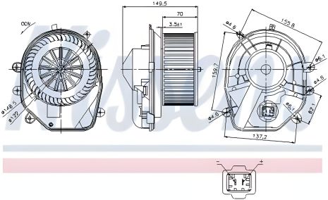 Салонный вентилятор SKODA SUPERB, VW PASSAT, NISSENS (87030) Салонный вентилятор SKODA SUPERB, VW PASSAT, NISSENS (87030)