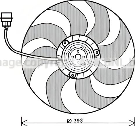Вентилятор для охолодження двигуна SEAT IBIZA, VW POLO, AVA COOLING (VN7526) Вентилятор для охолодження двигуна SEAT IBIZA, VW POLO, AVA COOLING (VN7526)