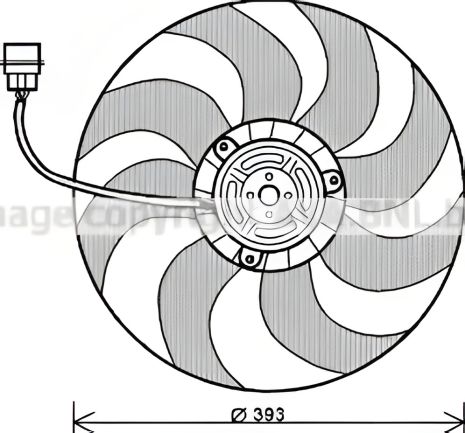 Вентилятор для охолодження двигуна SEAT IBIZA, VW POLO, AVA COOLING (VN7526) Вентилятор для охолодження двигуна SEAT IBIZA, VW POLO, AVA COOLING (VN7526)