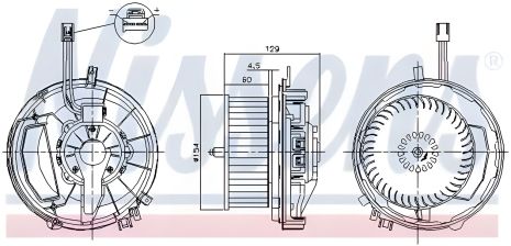 Салонный вентилятор для CUPRA ATECA и SKODA KAROQ, NISSENS (87256) Салонный вентилятор для CUPRA ATECA и SKODA KAROQ, NISSENS (87256)
