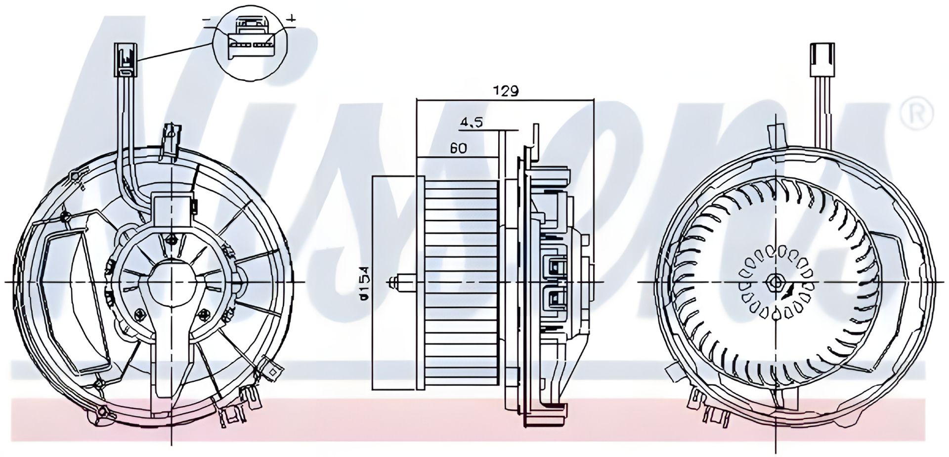 Вентилятор салона CUPRA ATECA, SKODA KAROQ, NISSENS (87256) Вентилятор салона CUPRA ATECA, SKODA KAROQ, NISSENS (87256)