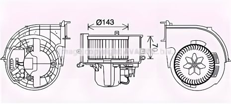 Салону вентилятор BMW X6, AVA COOLING (BW8574) Салону вентилятор BMW X6, AVA COOLING (BW8574)