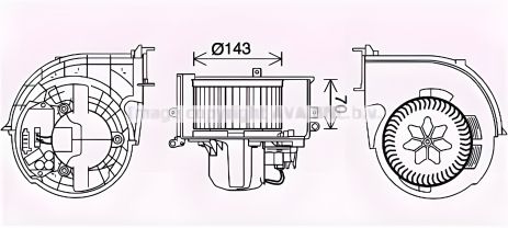 Салону вентилятор BMW X6, AVA COOLING (BW8574) Салону вентилятор BMW X6, AVA COOLING (BW8574)