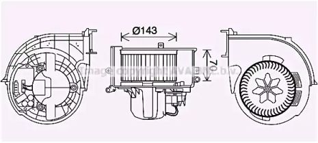 Вентилятор салона BMW X6, AVA COOLING (BW8574)