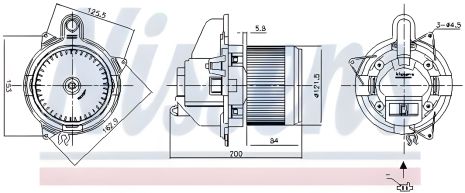 Вентилятор салону для DACIA DOKKER/LODGY (2012), NISSENS (87502)