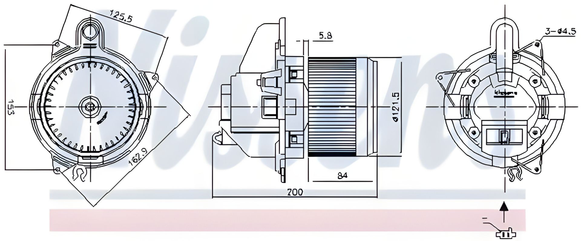 Вентилятор салону для DACIA DOKKER/LODGY (2012), NISSENS (87502) Вентилятор салону для DACIA DOKKER/LODGY (2012), NISSENS (87502)