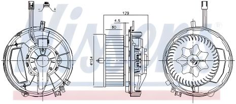 Салонний вентилятор CUPRA ATECA, SEAT ATECA, NISSENS (87425)
