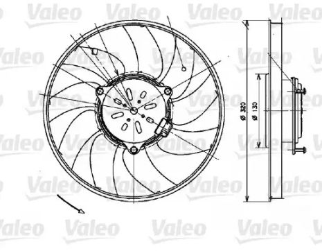 Mercedes-Benz Sprinter, VW Crafter, Valeo (696082) Вентилятор охолодження двигуна