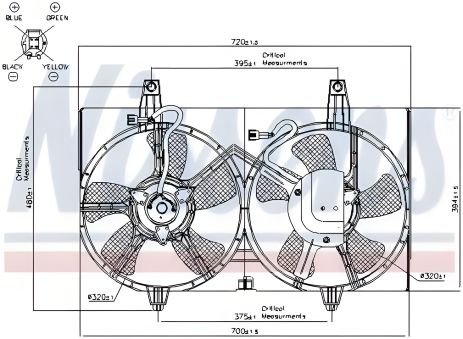 Двигателя охлаждения вентилятор для NISSAN MAXIMA QX (A33) (00-), NISSENS (85280)