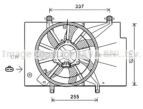 Двигатель охлаждающий вентилятор FORD B-MAX, AVA COOLING (FD7582)