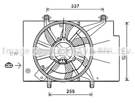Двигатель охлаждающий вентилятор FORD B-MAX, AVA COOLING (FD7582) Двигатель охлаждающий вентилятор FORD B-MAX, AVA COOLING (FD7582)