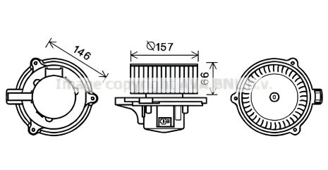 Салонный вентилятор KIA SORENTO 2003-, AVA COOLING (KA8250) Салонный вентилятор KIA SORENTO 2003-, AVA COOLING (KA8250)