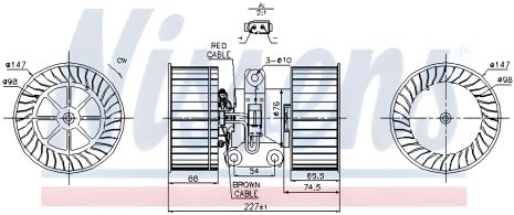 Салонный вентилятор для LAND ROVER & BMW X5, NISSENS (87114)
