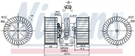 Вентилятор салону LAND ROVER, BMW X5, NISSENS (87114)