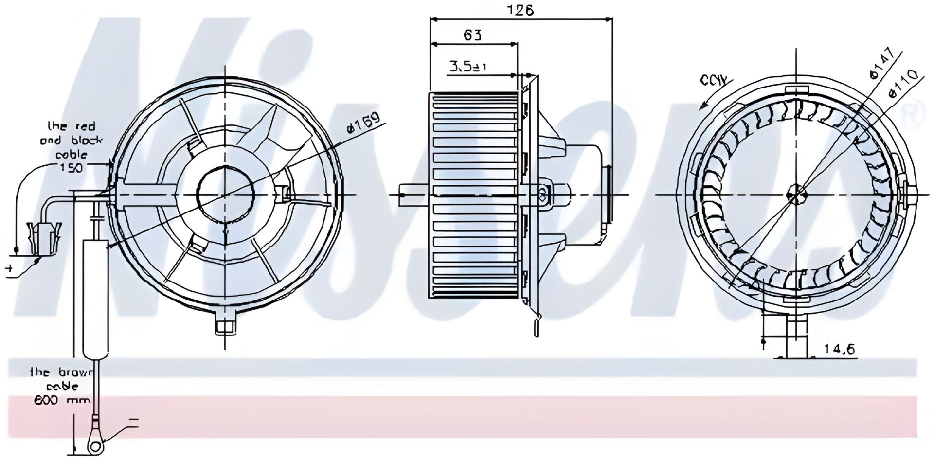 Салонный вентилятор VW POLO, SEAT CORDOBA, NISSENS (87031) Салонный вентилятор VW POLO, SEAT CORDOBA, NISSENS (87031)