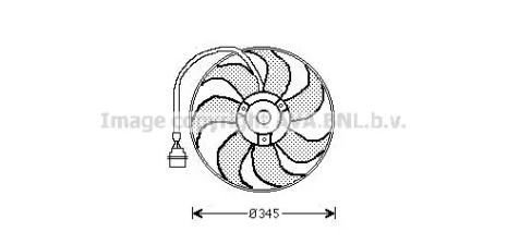 Вентилятор охлаждения двигателя SEAT CORDOBA, VW FOX, Audi;Skoda; AVA COOLING (AI7509)