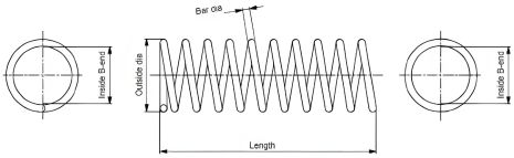 Задняя подвесочная пружина MERCEDES-BENZ E-CLASS, MONROE (SP2617)
