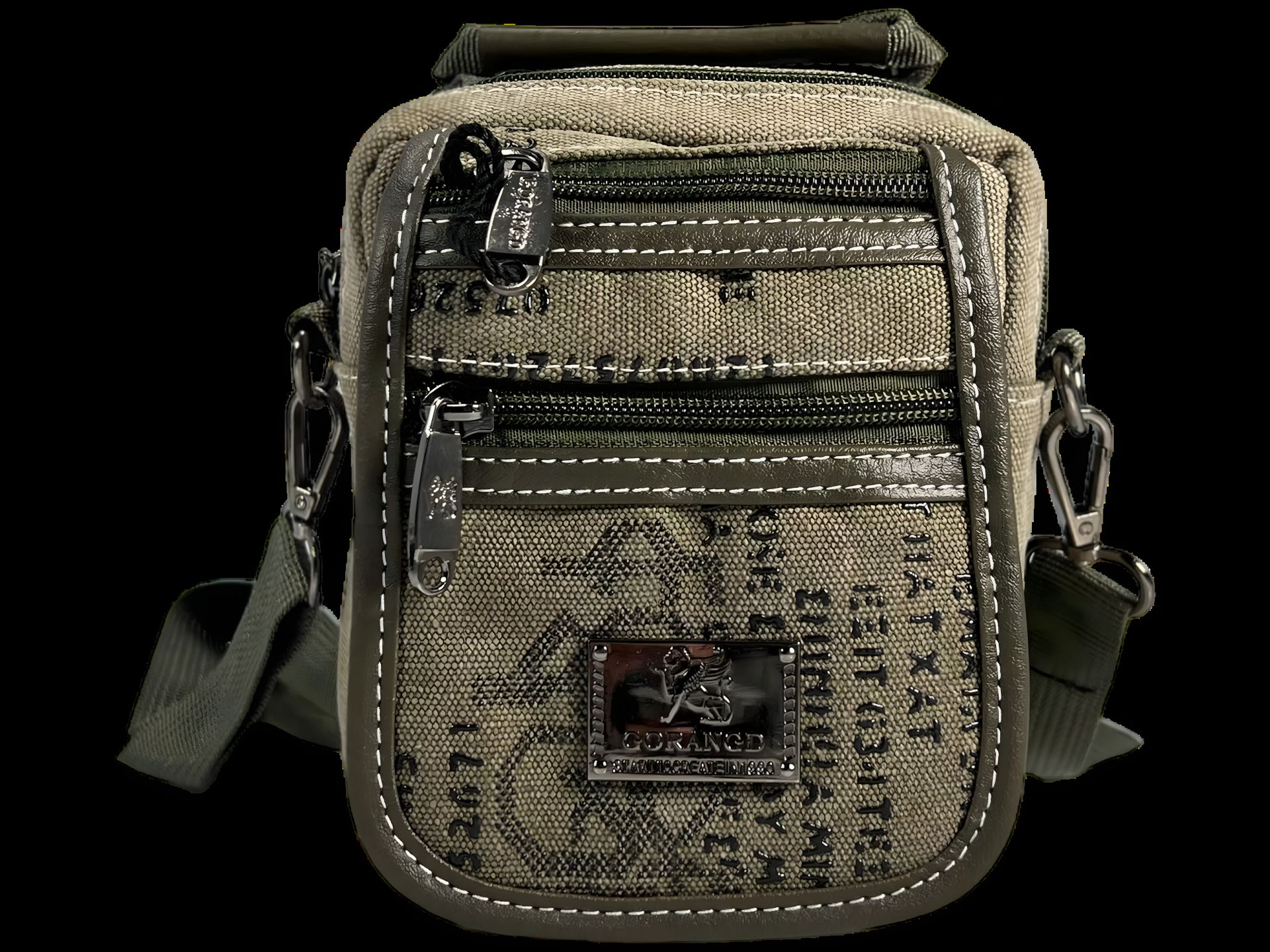 Брезентовая сумка через плечо на четыре отделения, цвет хаки Брезентовая сумка через плечо на четыре отделения, цвет хаки