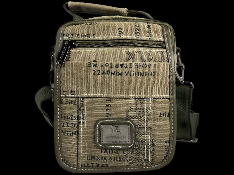 Брезентовая сумка через плечо с пятью отделениями, цвет хаки