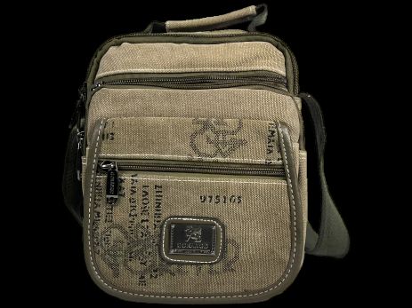 Прочная брезентовая сумка через плечо с шестью отделениями, цвет хаки