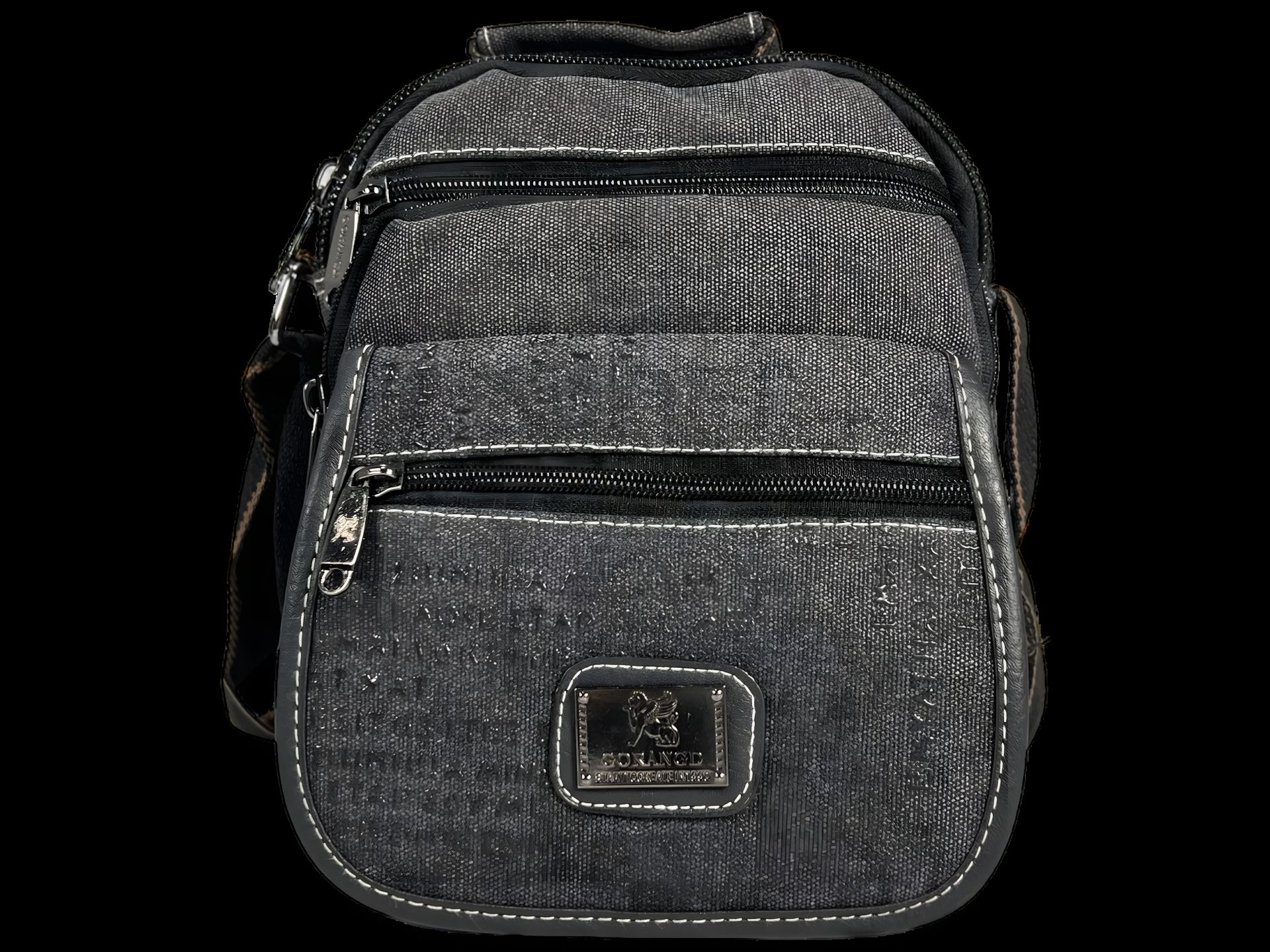 Сумка через плечо на шесть отделений, черная Сумка через плечо на шесть отделений, черная