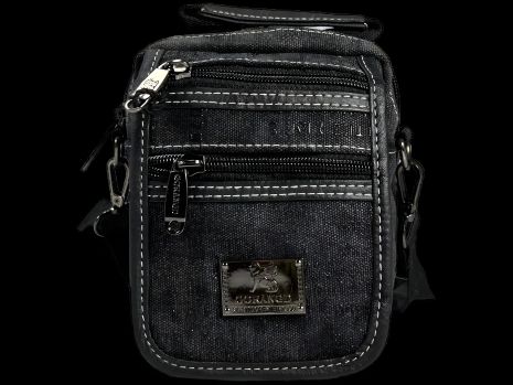 Черная сумка через плечо, прочная, четырехсекционная