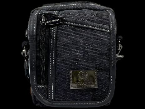 Функціональна міцна сумка через плече з чотирма відділеннями, чорна