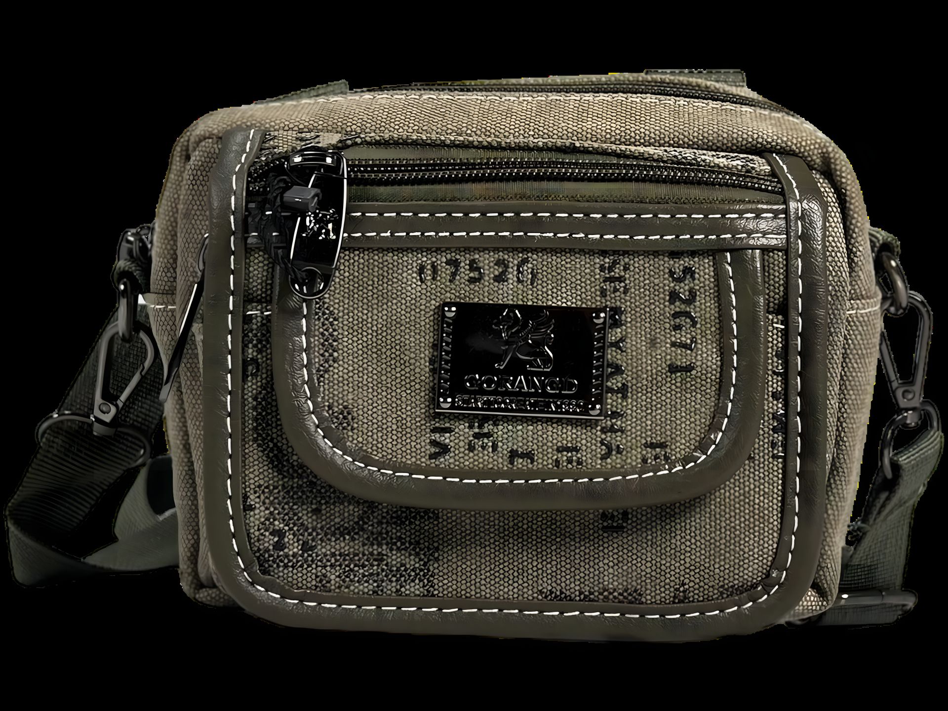 Чоловіча сумка через плече, функціональна, хакі Чоловіча сумка через плече, функціональна, хакі