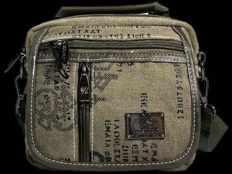 Практична брезентова сумка через плече з чотирма відділеннями, хакі