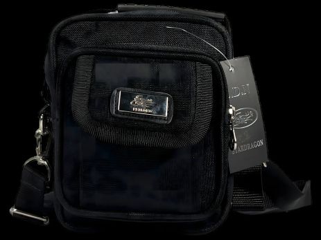 Практичная сумка через плечо с четырьмя отделениями, крепкая, черная Практичная сумка через плечо с четырьмя отделениями, крепкая, черная